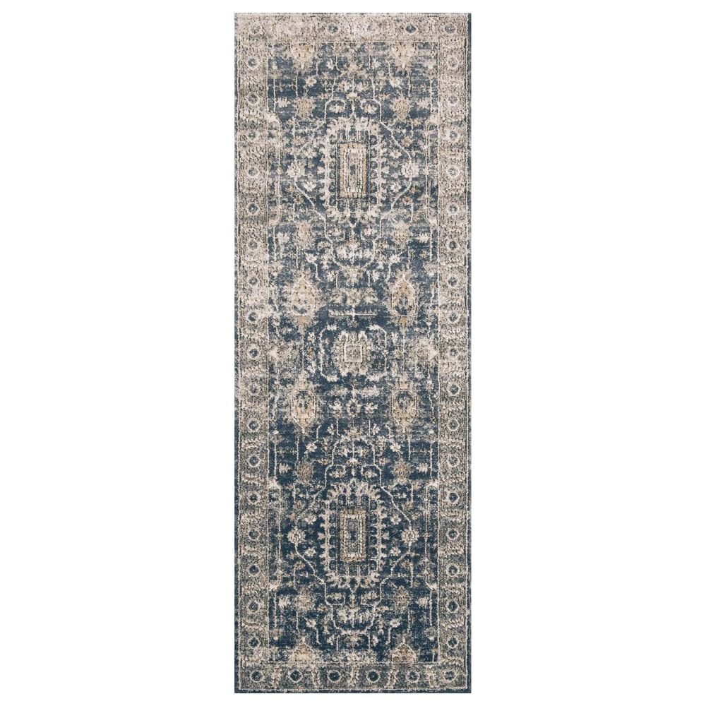Loloi II Teagan TEA-03 2"8" x 7"6" Denim and Pebble Runner, , large