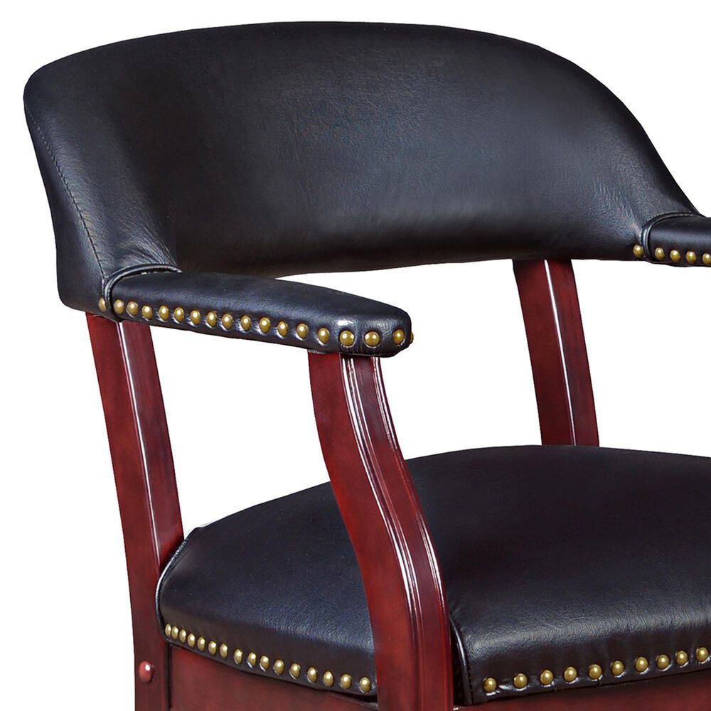 Regency Global Sourcing Ivy League Low Curved Back Captain Chair in Black, , large