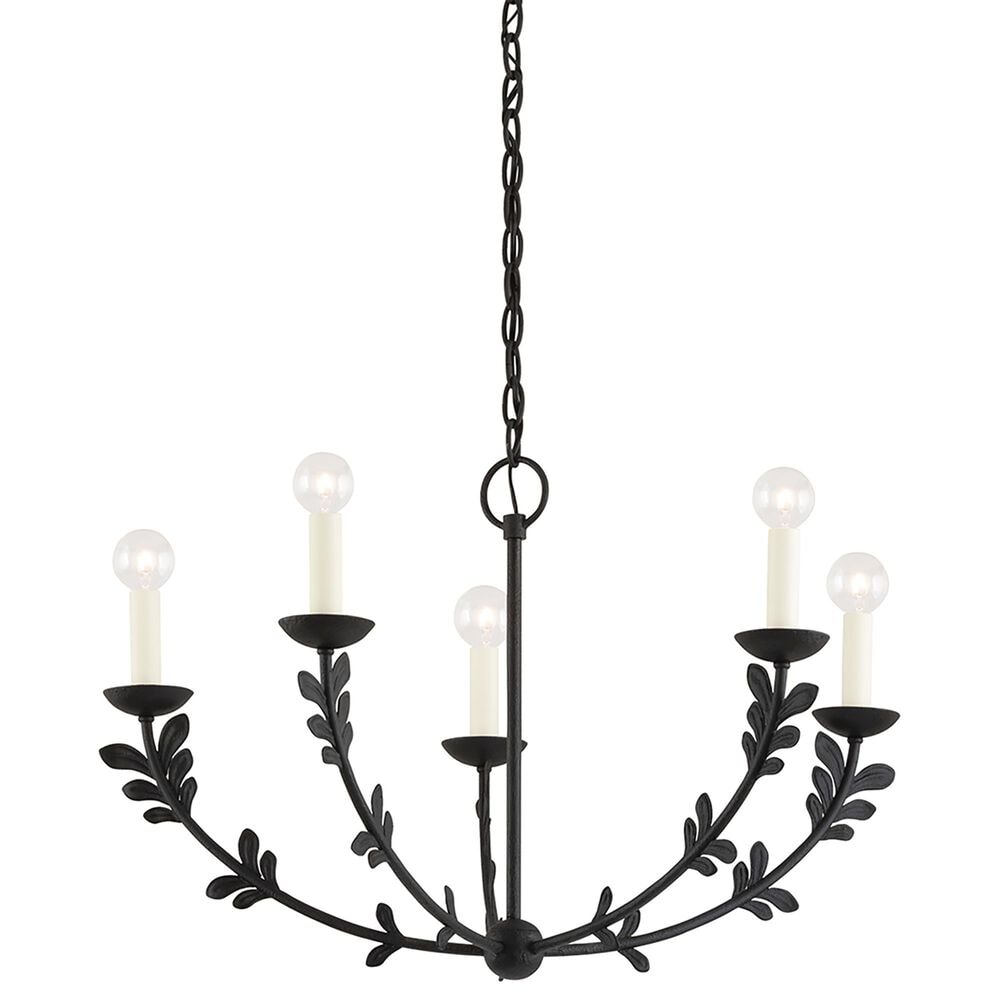 Troy Lighting Florian 5-Light Chandelier in Black Iron, , large