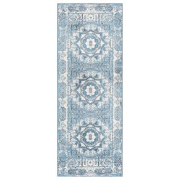 Surya Carpet, Inc. Lavadora 2"7" x 7"3" Ink Blue, Navy, Gray and Cream Runner, , large