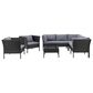 CorLiving Parksville 8-Piece Patio Sectional Set in Black/Gray, , large