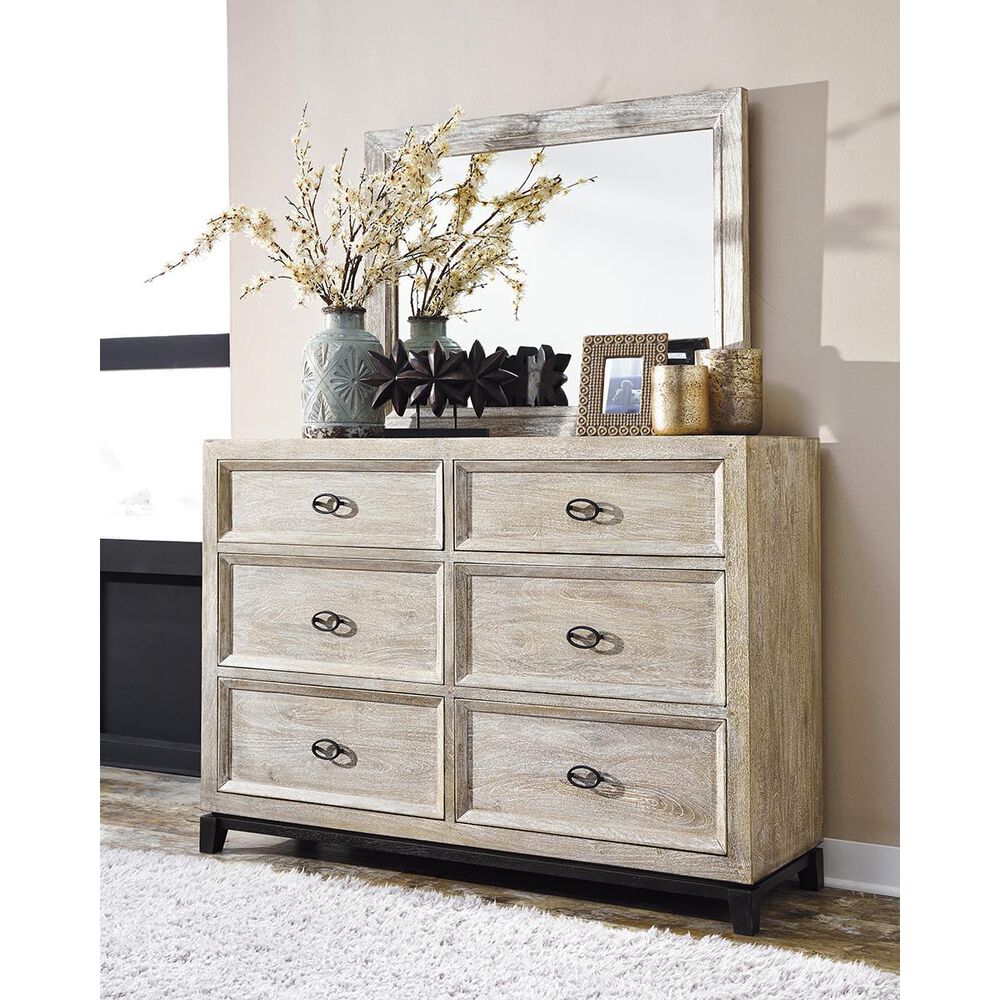 Signature Design by Ashley Halamay Dresser in White Waxed Finish, , large