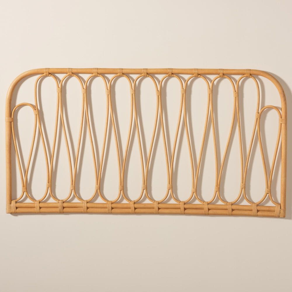 Baxton Studio Carrick Queen Headboard in Natural Brown, , large