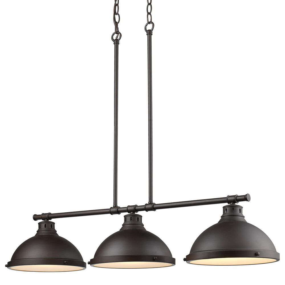 Golden Lighting Duncan 3-Light Pendant in Rubbed Bronze, , large