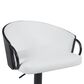 Armen Living Montego Adjustable Swivel Bar Height Stool in Black, , large