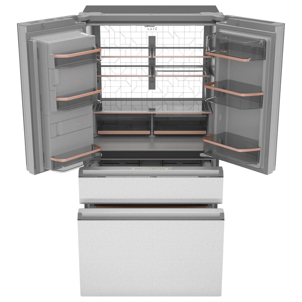 Cafe 22.3 Cu. Ft. 4-Door French Door Refrigerator in Platinum Glass, , large
