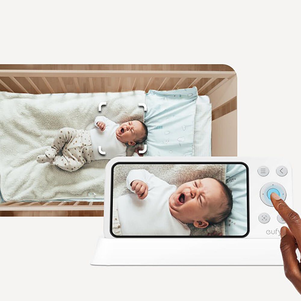 eufy E21 Baby Monitor with 4K Camera and Charging Base in White, , large
