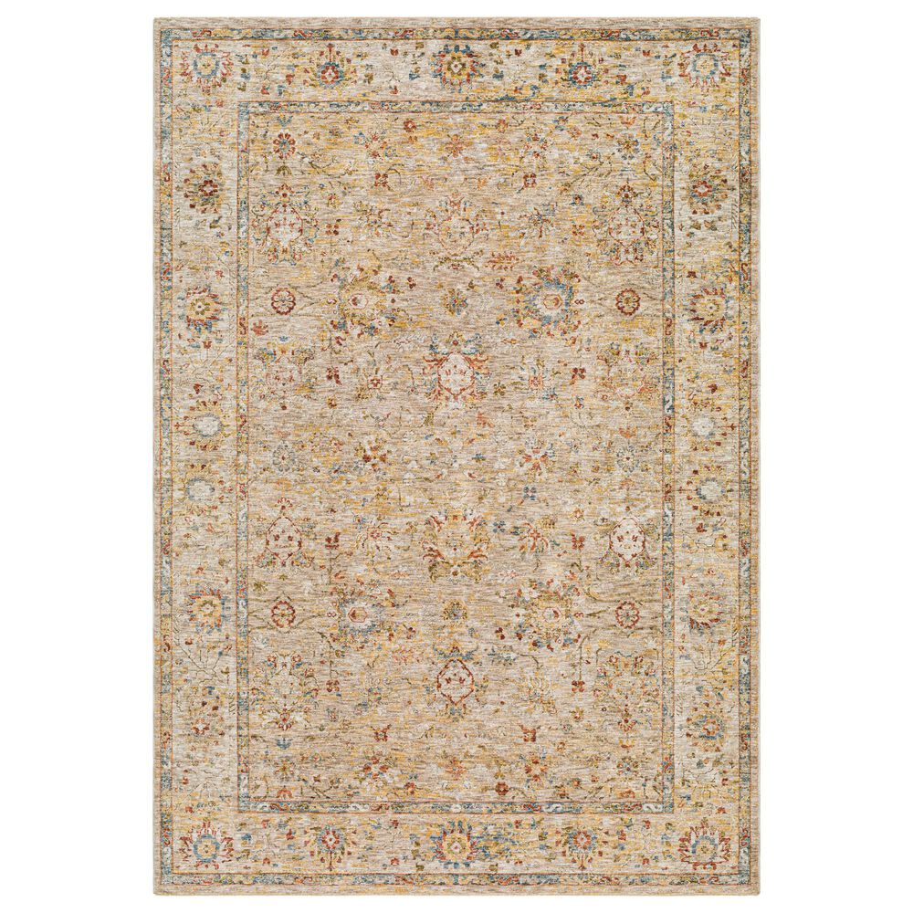 Surya Mona Lisa 7"10" x 10"3" Tan, Mustard, Olive, Sage, Brick Red, Dark Blue and Burgundy Area Rug, , large