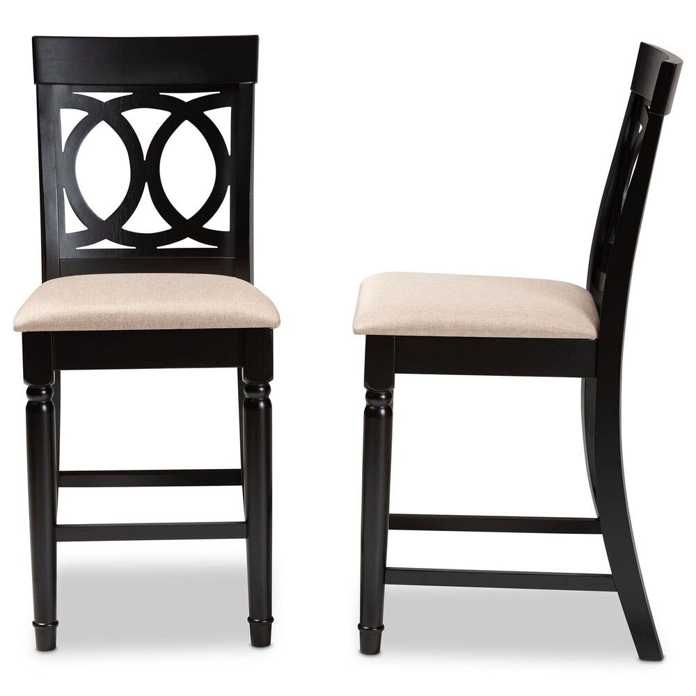 Baxton Studio Verina Counter Stool in Espresso Brown (Set of 2), , large