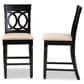 Baxton Studio Verina Counter Stool in Espresso Brown (Set of 2), , large