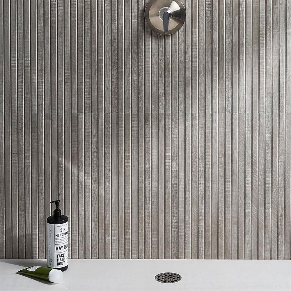 Soho Studio Elan Ribbon Grey 24&quot; x 48&quot; Porcelain Tile, , large