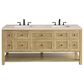 James Martin Vanities Breckenridge 72" Double Bathroom Vanity in Light Natural Oak with 3 cm Eternal Marfil Quartz Top and Rectangular Sinks, , large