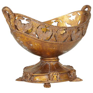 Maple and Jade 11" x 18" Decorative Bowl in Distressed Bronze, , large