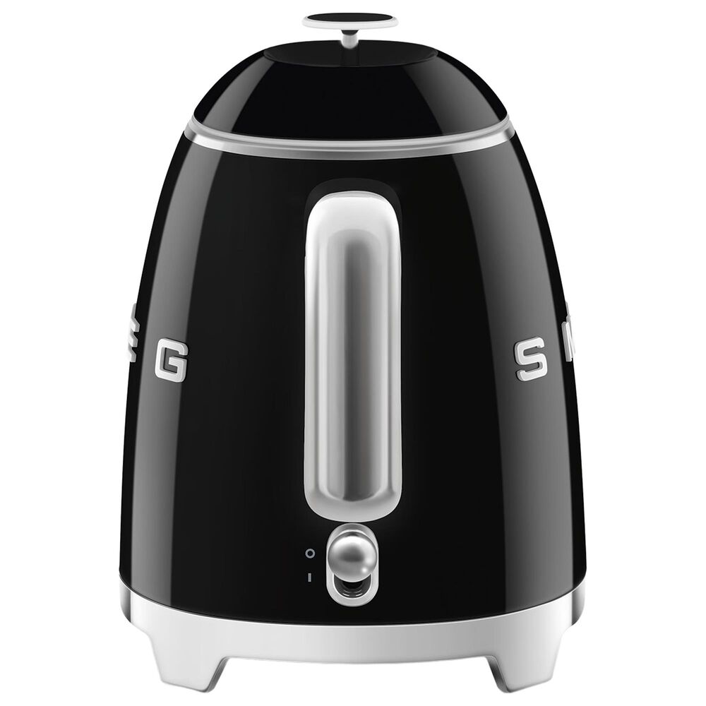 Smeg 3-Cup Stainless Steel Retro Style Mini Electric Kettle in Black, , large