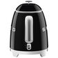 Smeg 3-Cup Stainless Steel Retro Style Mini Electric Kettle in Black, , large