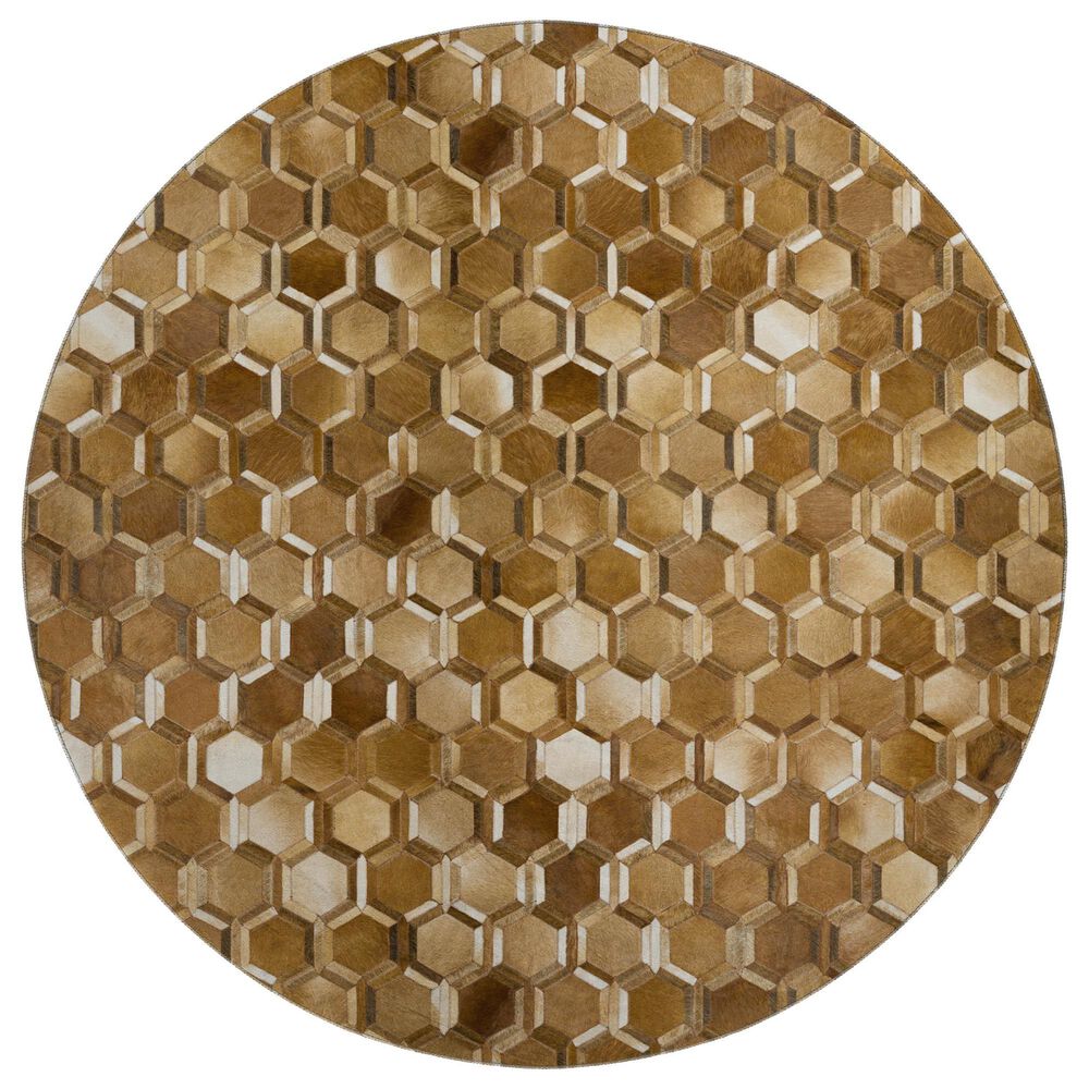 Dalyn Rug Company Bozeman BM1 Brown 8" Round Area Rug, , large