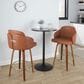 LumiSource Dahlia Swivel Counter Stool with Camel Upholstery in Walnut and Chrome (Set of 2), , large