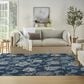 Nourison Garden Oasis GOA03 Navy 6" x 9" Indoor/Outdoor Area Rug, , large