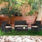 Furniture of America Bianca 4-Piece Patio Conversation Set in Black, , large