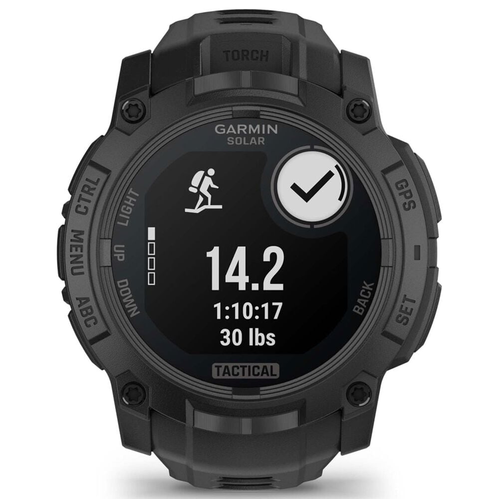 Garmin Instinct 3 Tactical Edition Solar Smartwatch 50mm Case with Silicone Sport Band in Black, , large