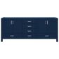 Lexora Home Jacques 80" Double Bathroom Vanity in Navy Blue with 2 cm White Cultured Marble Top and Rectangular Sinks, , large