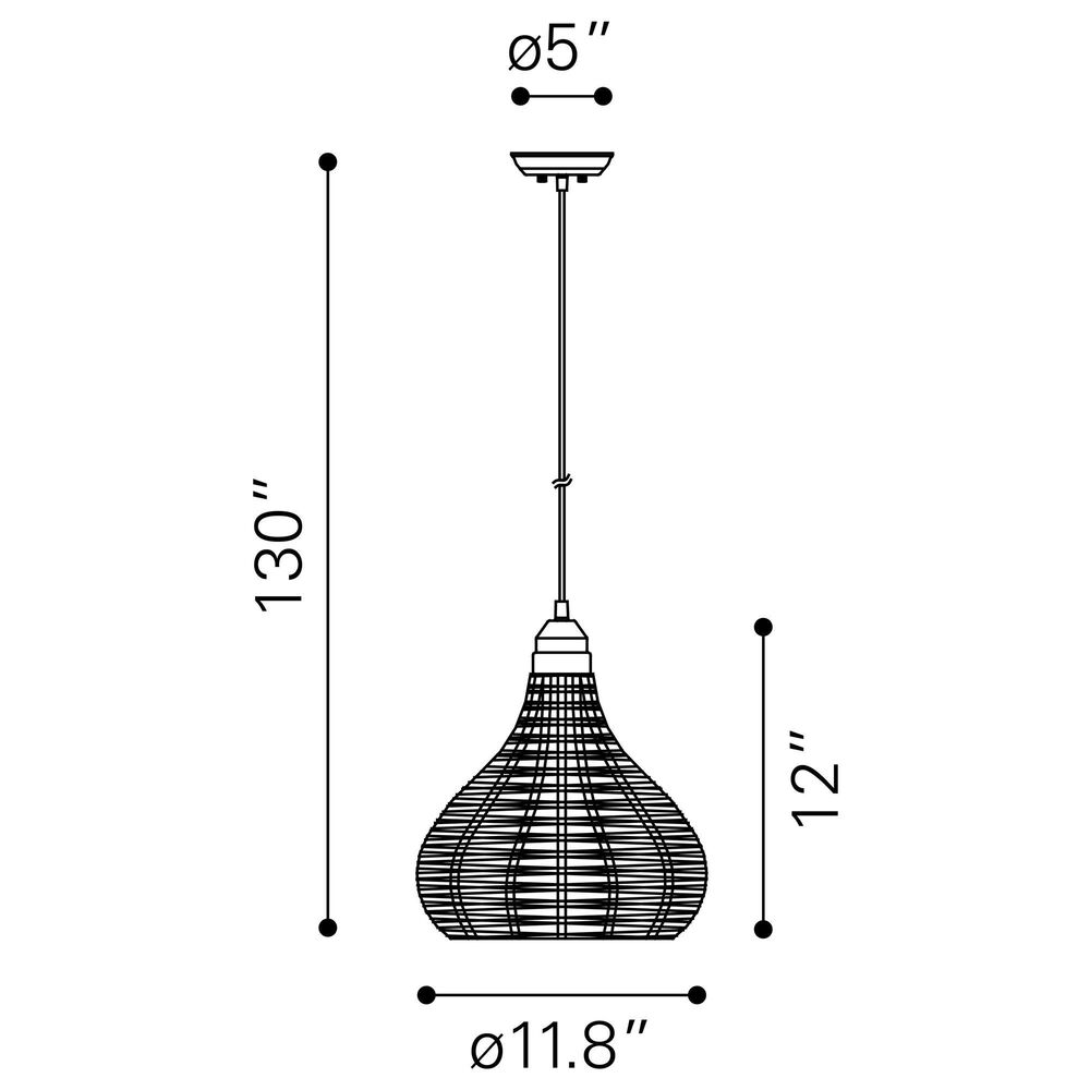 Zuo Modern Nezz Ceiling Lamp in Natural, , large