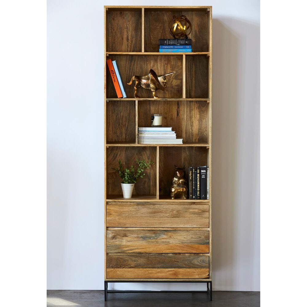 Moe"s Home Collection Colvin Shelf with Drawers in Natural, , large