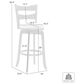 Armen Living Blair 26" Swivel Counter Height Stool in Putty Brown, , large