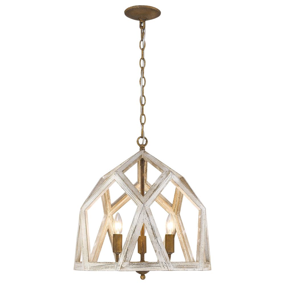 Golden Lighting Asher 3-Light Pendant in Burnished Chestnut, , large