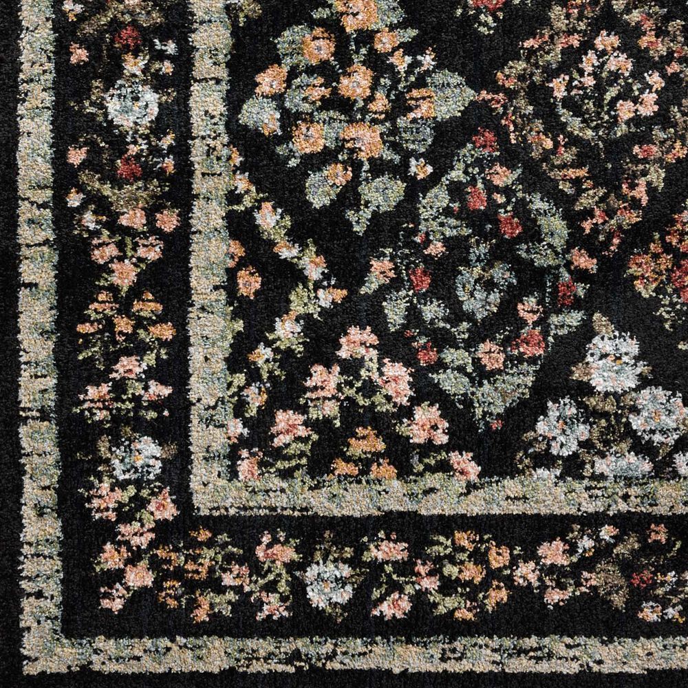 Rifle Paper Co Laurel Parquet 2&#39;8&quot; x 10&#39; Black Runner, , large