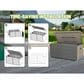 HOMLUX 260 Gal. Outdoor Storage Deck Box with Lock and Wheels in Gray, , large