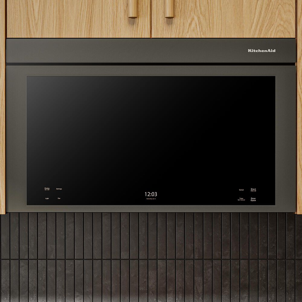 KitchenAid 1.1 Cu. Ft. Multifunction Over-the-Range Microwave Oven Flush Built-In Design in Black Ore, , large