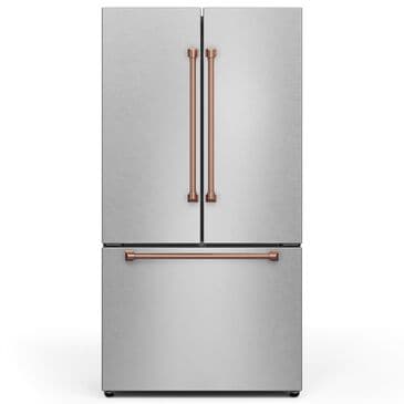 THOR KITCHEN Gordon Ramsay 20.3 Cu. Ft. Counter Depth French Door Refrigerator with Rose Gold Handle Kit in Stainless Steel, , large