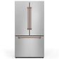 THOR KITCHEN Gordon Ramsay 20.3 Cu. Ft. Counter Depth French Door Refrigerator with Rose Gold Handle Kit in Stainless Steel, , large