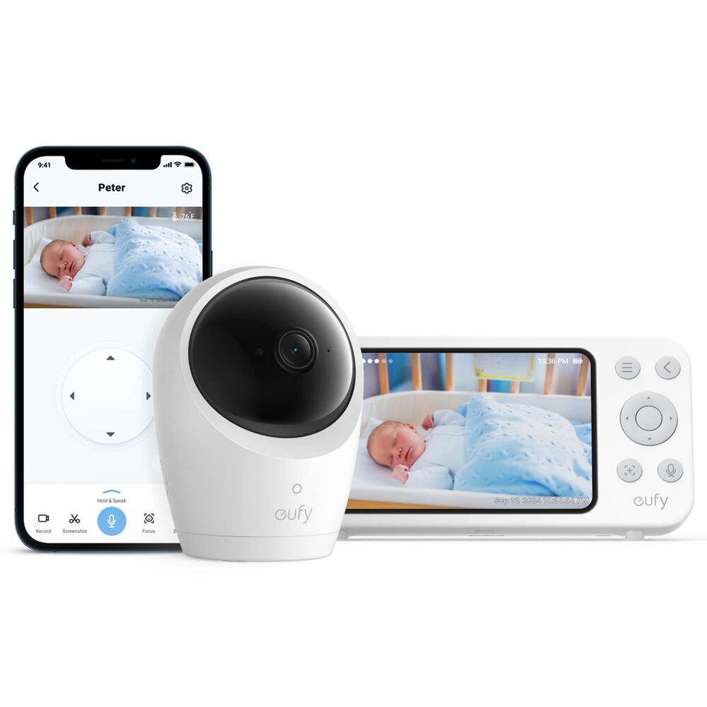 eufy E20 Baby Monitor with Camera in White, , large