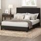 HOMLUX Pessac Queen PU Leather Upholstered Panel Bed Frame in Black, , large