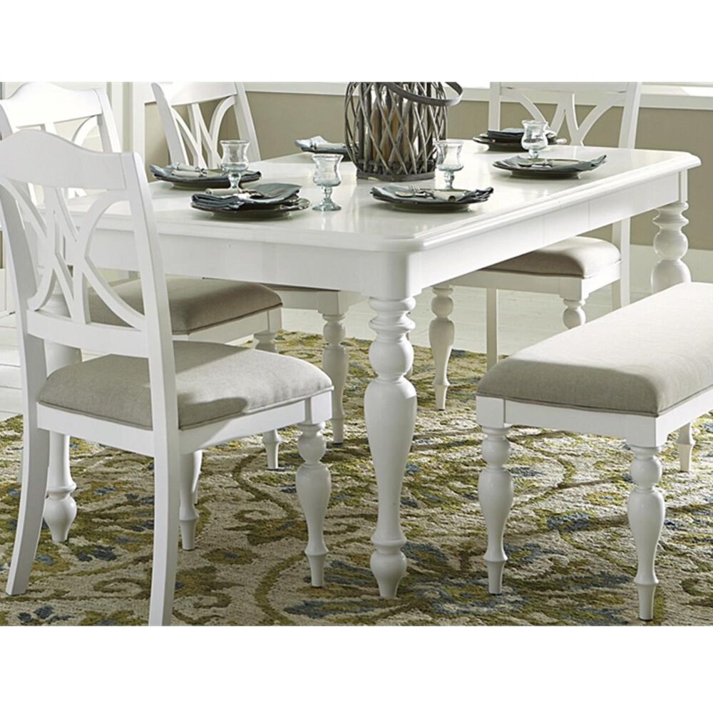 Belle Furnishings Summer House Rectangular Table in Oyster White - Table Only, , large