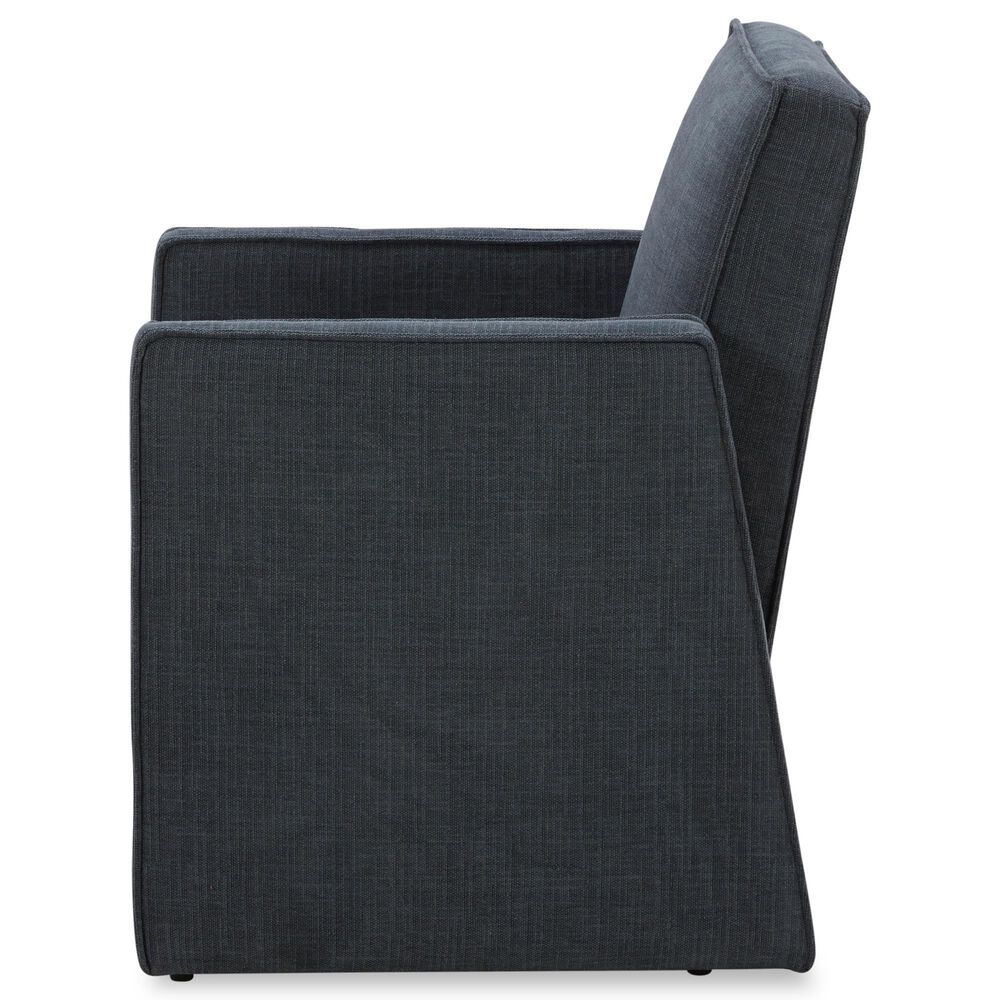 Interlochen Arm Chair with Casters in Selene Indigo, , large