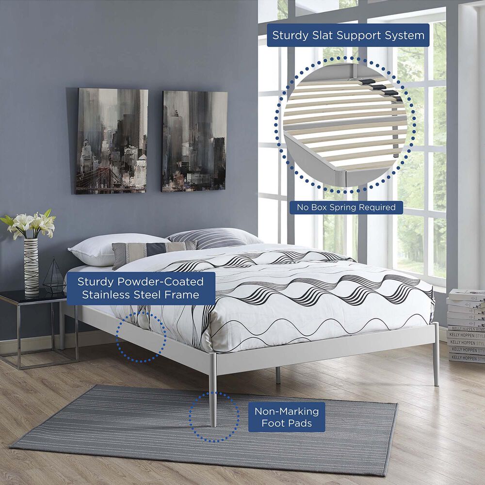 Modway Elsie Queen Platform Bed Frame in Gray, , large
