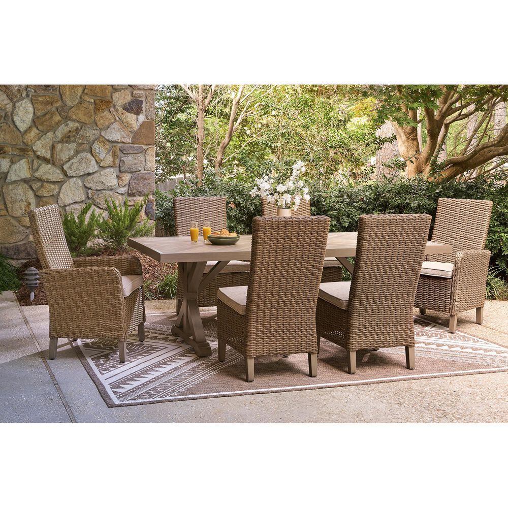 Ashley Laguna Heights Patio Arm Chair in Beige (Set of 2), , large