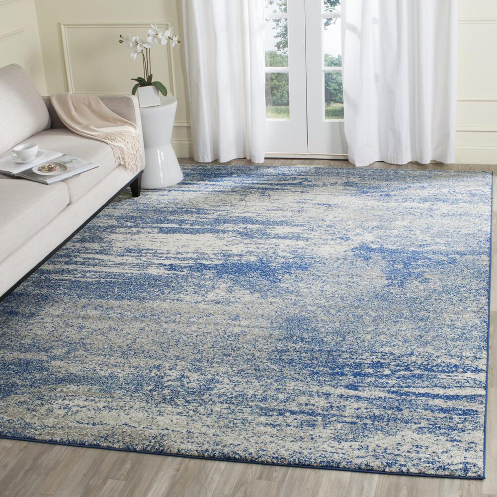 Safavieh Evoke EVK272A 10&#39; x 14&#39; Navy and Ivory Area Rug, , large