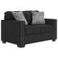 Ashley Jasmine Peaks Stationary Loveseat in Coal, , large