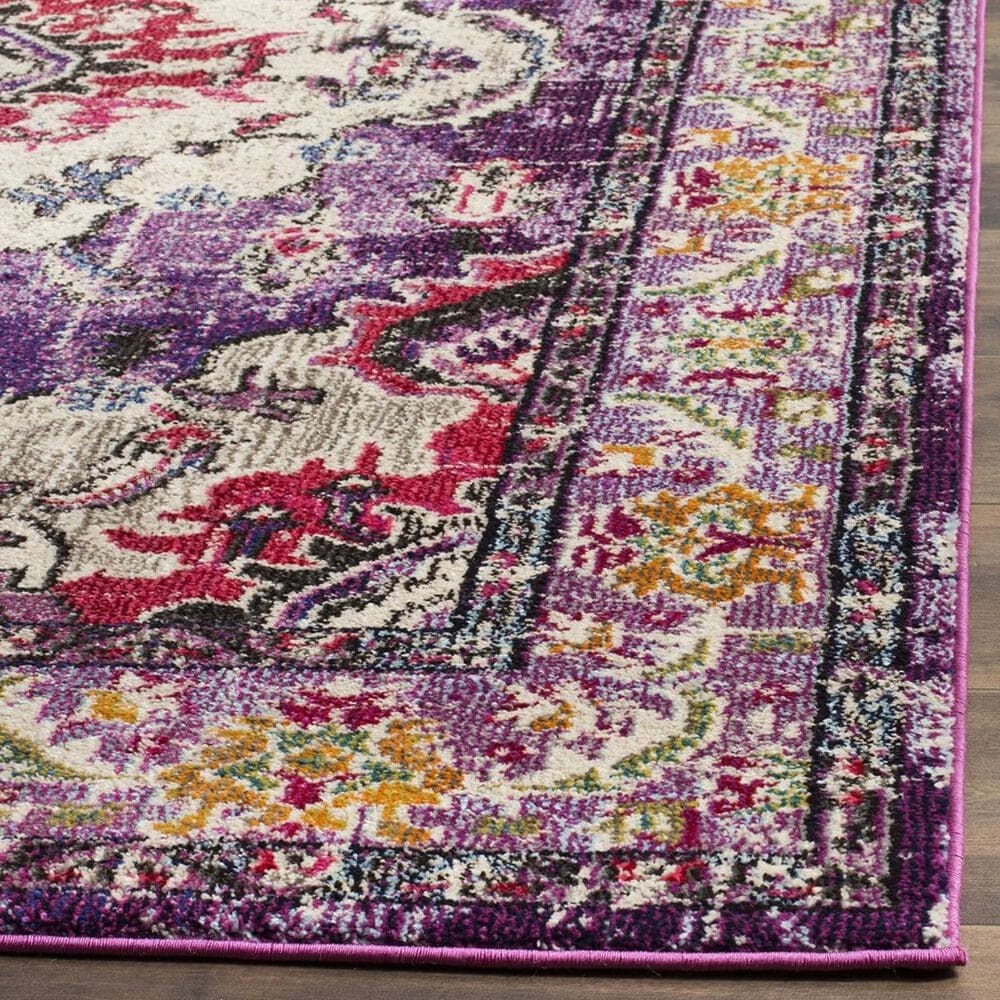 Safavieh Monaco MNC243P-5SQ 5&#39; x 5&#39;  Violet/Fuchsia Square Rug, , large