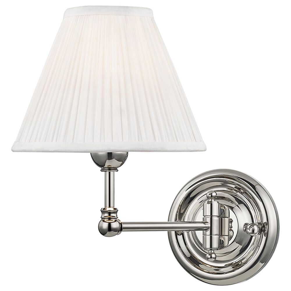 Hudson Valley Lighting Classic No.1 1-Light Wall Sconce in Polished Nickel, , large