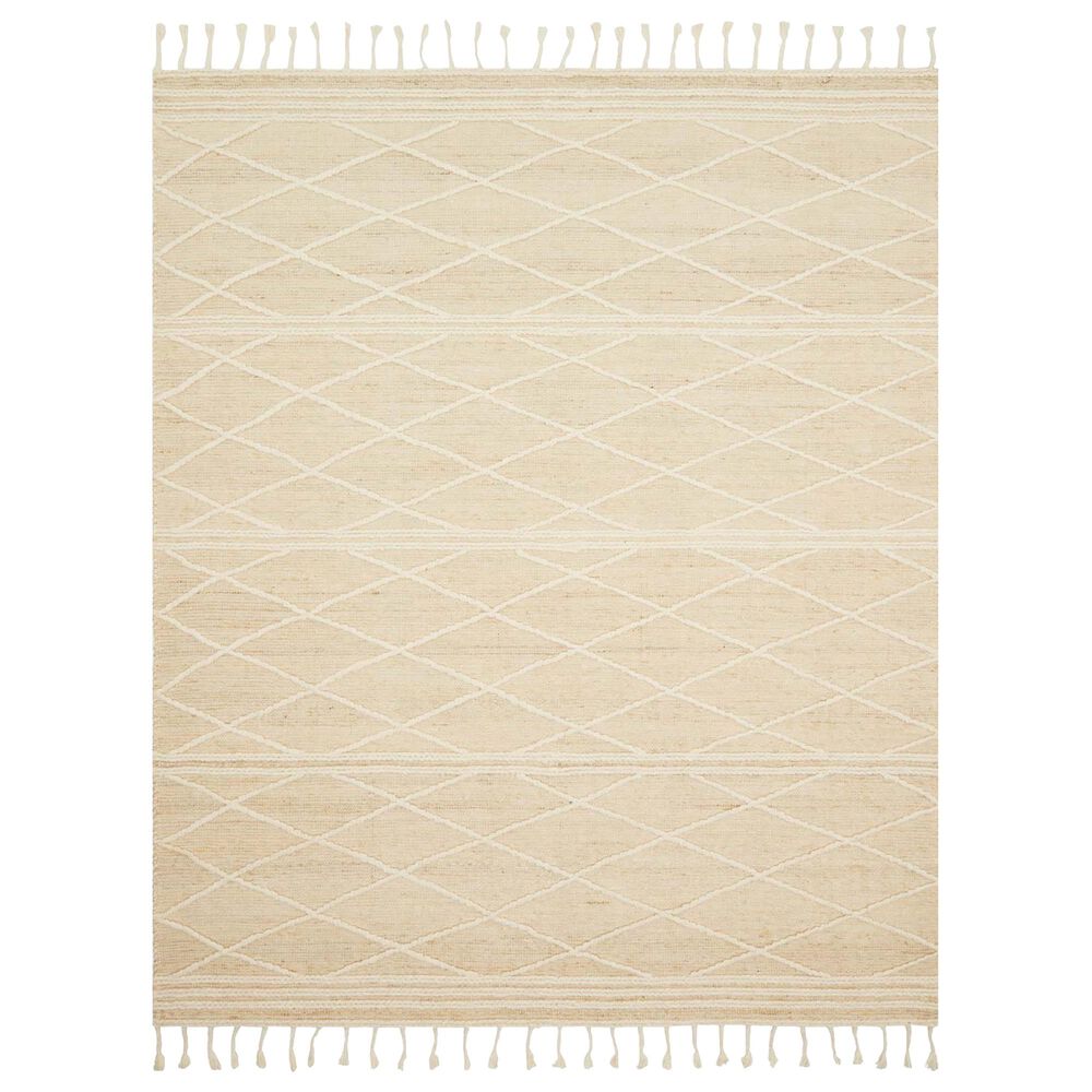 Magnolia Home Cora CRA-01 7"9" x 9"9" Ivory and White Area Rug, , large