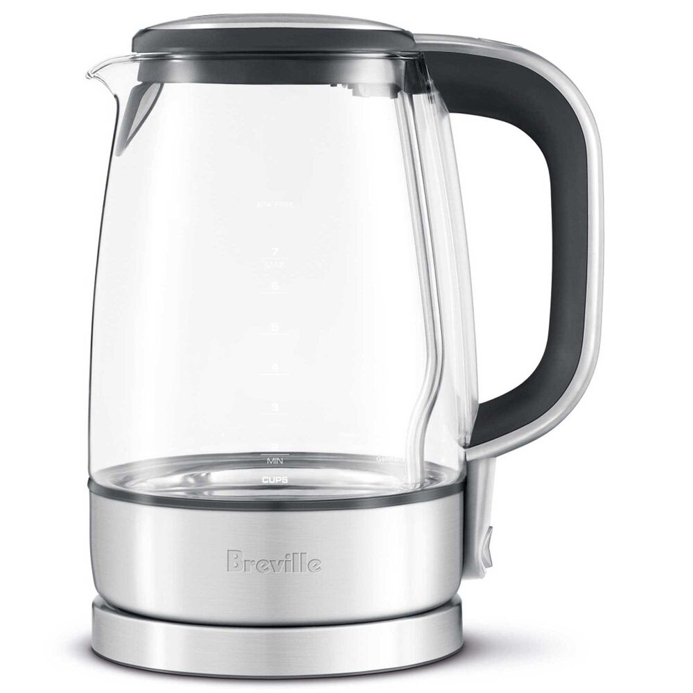 Breville 57 Oz Crystal Electric Kettle in Brushed Stainless Steel and Clear, , large
