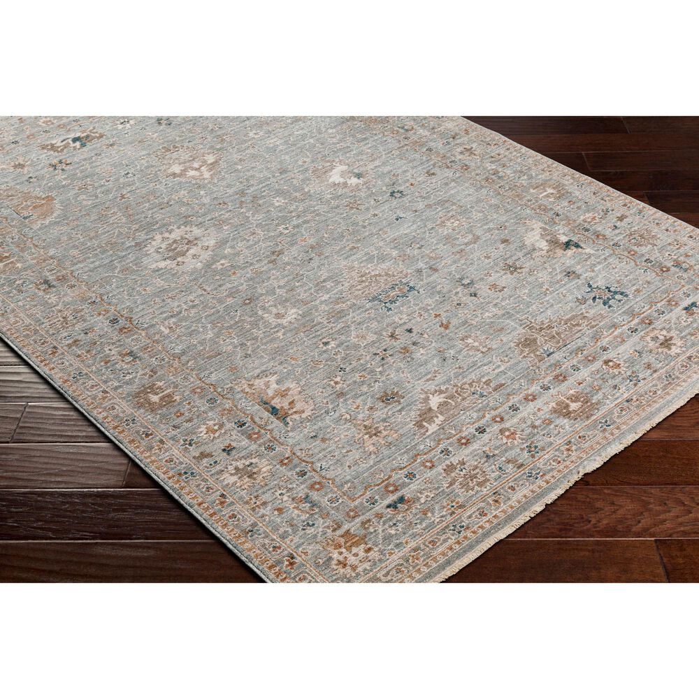 Surya Carlisle 5&#39;3&quot; x 7&#39;9&quot; Seafoam, Blue, Dusty Sage, Dusty Pink, Ivory and Medium Brown Area Rug, , large