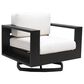 GatherCraft Milan Club Swivel Chair with Cushion in Linen Ivory, , large