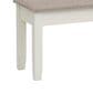 Linon Home Decor Jane Storage Bench with Light Grey Cushion in Vanilla White, , large