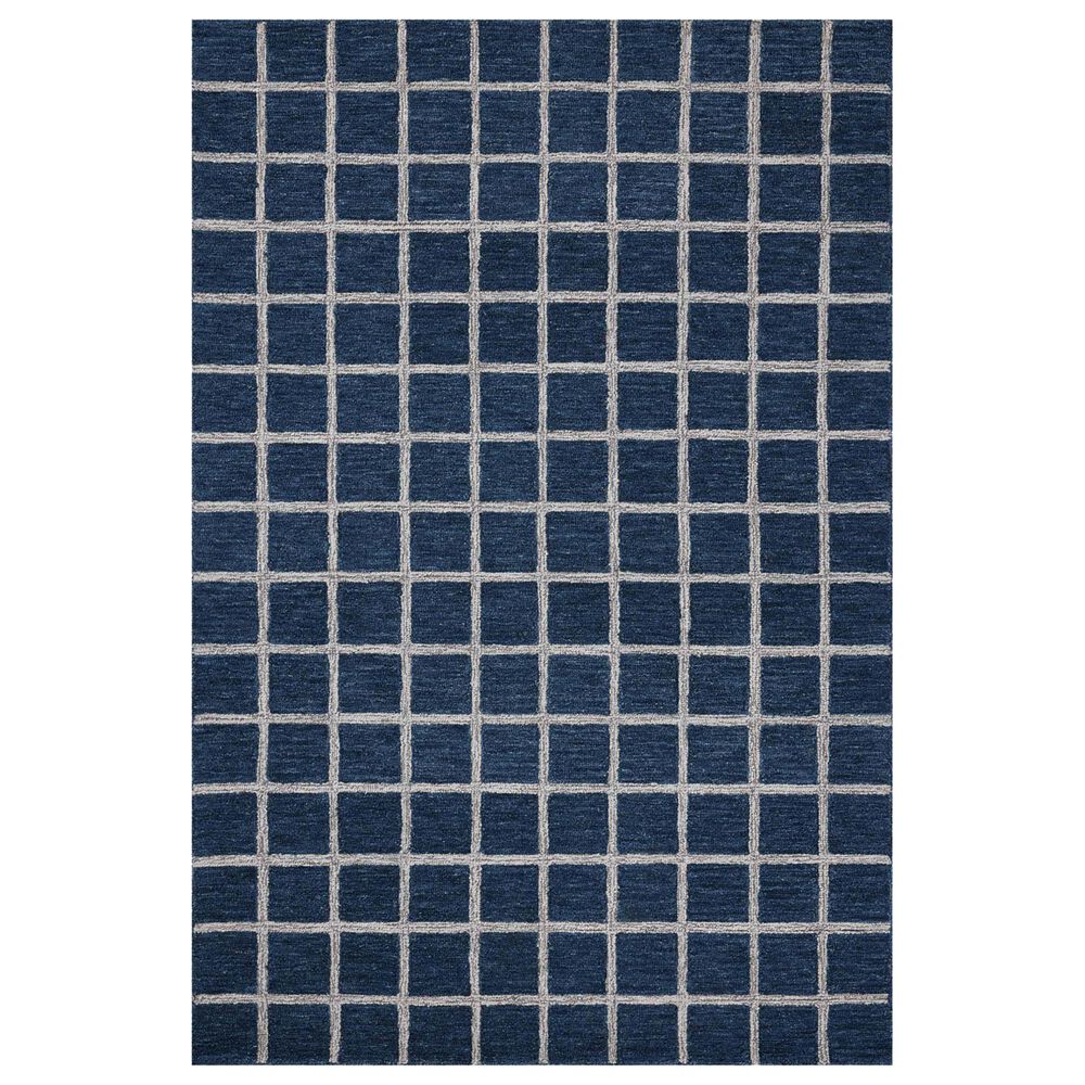 Chris Loves Julia x Loloi Polly 3"6" x 5"6" Navy and Silver Area Rug, , large